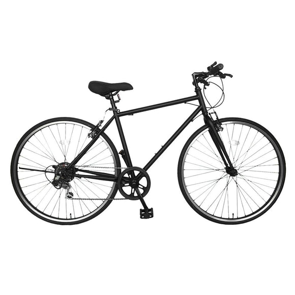 欠品入荷未定 SUNTRUST(サントラスト) 自転車 クロスバイク 700C 6段変速ギア 700×28C 鍵なし ブラック